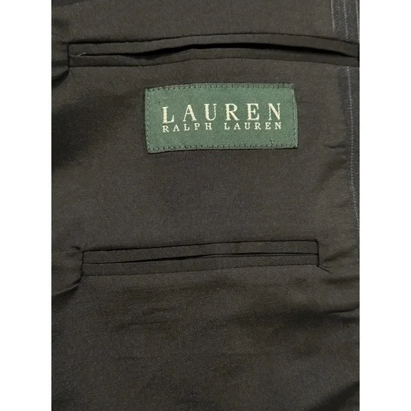 Lauren Ralph Lauren Charcoal Pinstripe Wool Blazer Mens Please Read Description